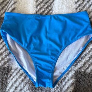 Bright Blue High-Waisted Bikini Bottoms
